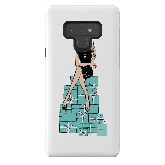 Galaxy Note 9 StrongFit Tiffany's Blue Girl by Martina