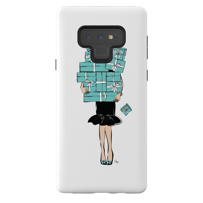 Galaxy Note 9 StrongFit Tiffany's Box Girl by Martina