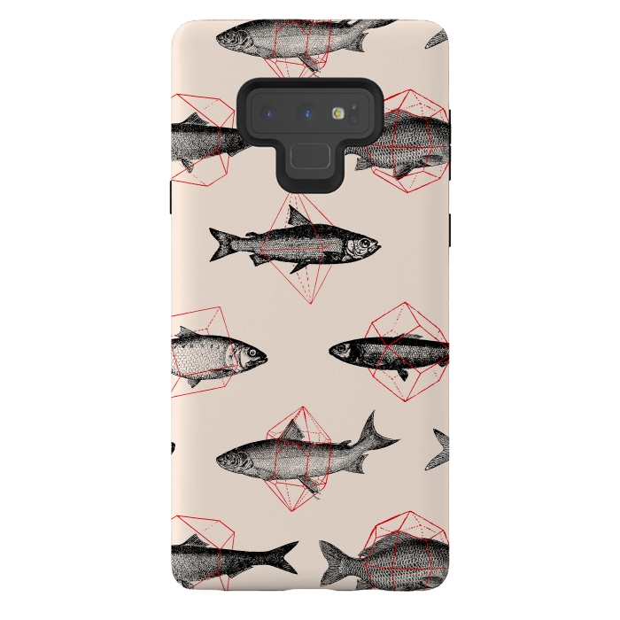 Galaxy Note 9 StrongFit Fishes in Geometrics I by Florent Bodart