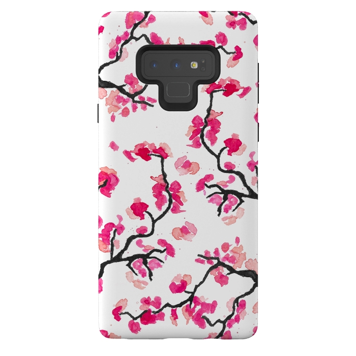 Galaxy Note 9 StrongFit Japanese Cherry Blossoms by Amaya Brydon