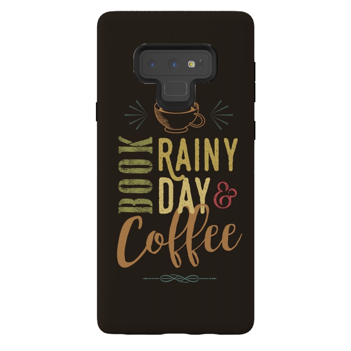 Galaxy Note 9 StrongFit Book, Rainy Day & Coffee (a master blend) by Dellán