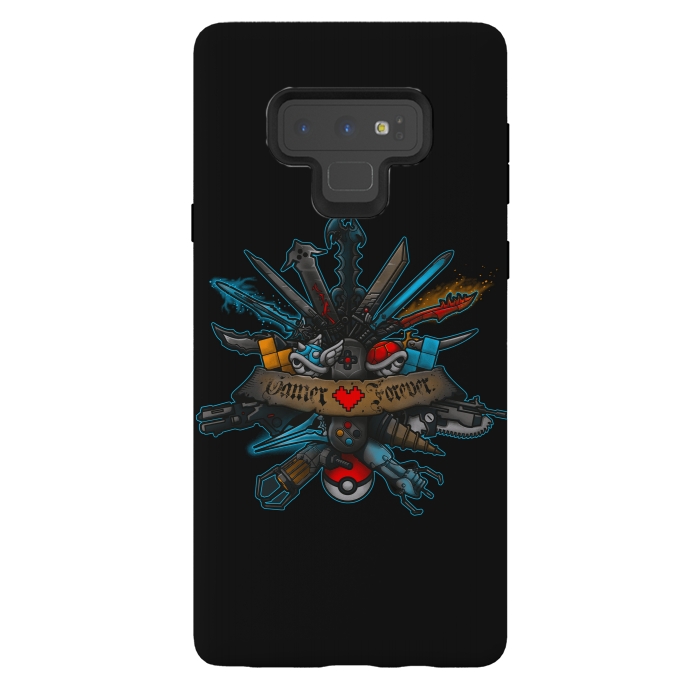 Galaxy Note 9 StrongFit Gamer Forever by Q-Artwork