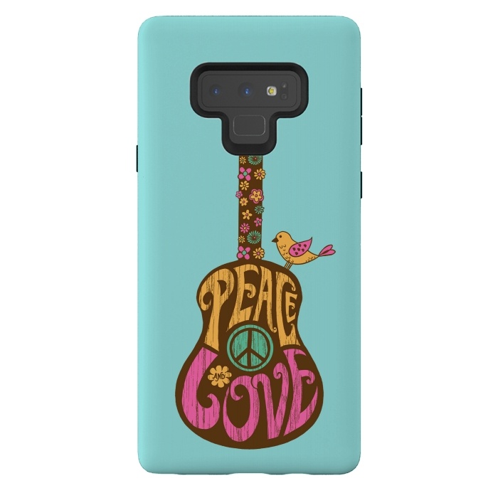 Galaxy Note 9 StrongFit Peace and love by Coffee Man
