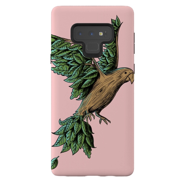 Galaxy Note 9 StrongFit Wood Bird by Coffee Man