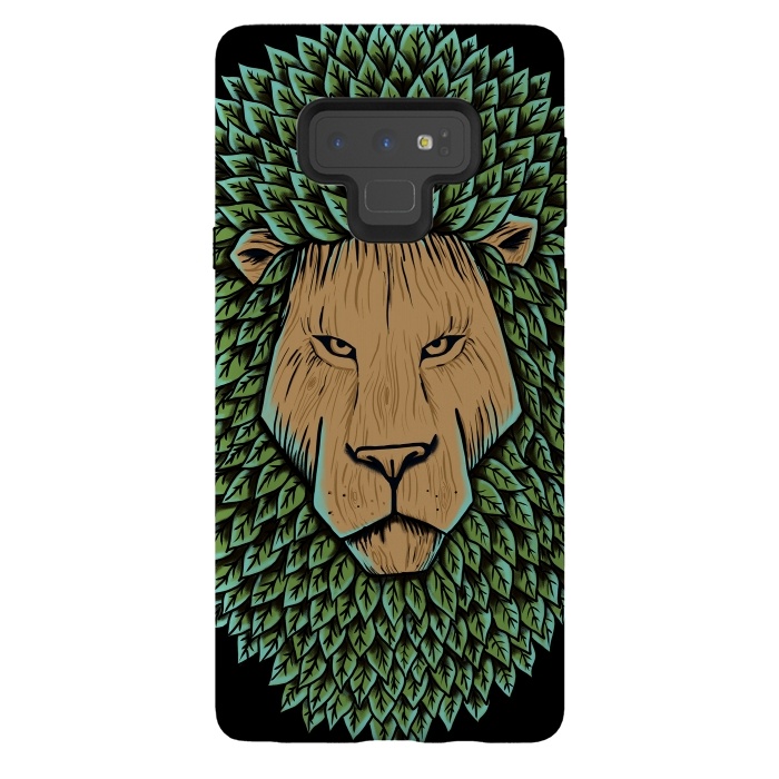 Galaxy Note 9 StrongFit Wood Lion by Coffee Man