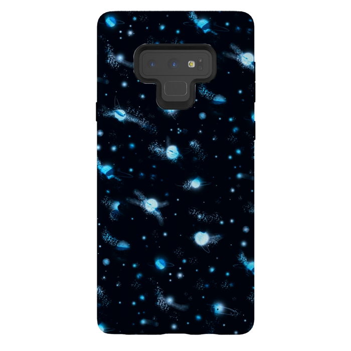 Galaxy Note 9 StrongFit marble night sky by Laura Grant