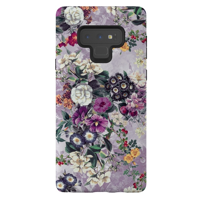 Galaxy Note 9 StrongFit Floral Pattern by Riza Peker
