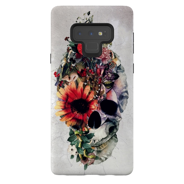 Galaxy Note 9 StrongFit Two Face Skull by Riza Peker