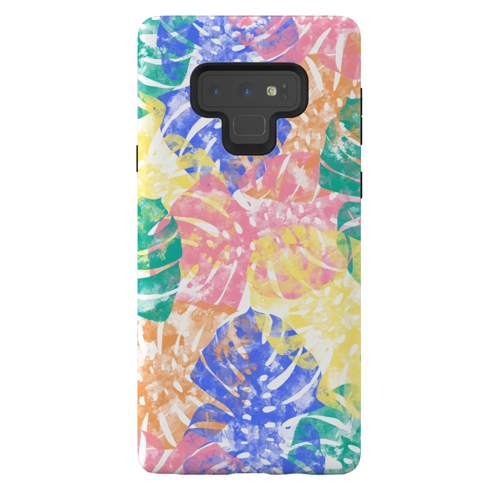 Galaxy Note 9 StrongFit Monstera Colorfull by Rui Faria
