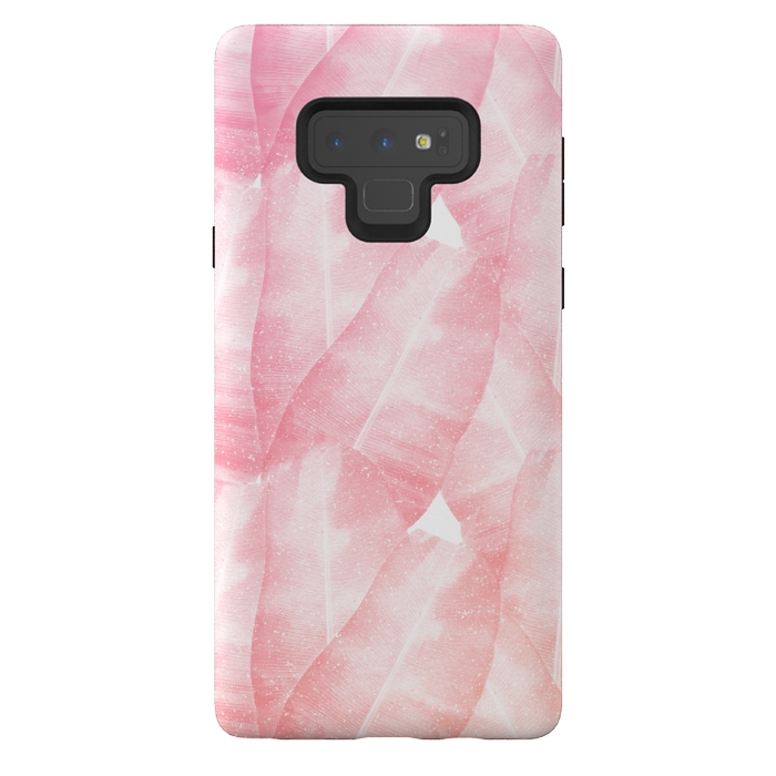 Galaxy Note 9 StrongFit banana leaves pink by Rui Faria