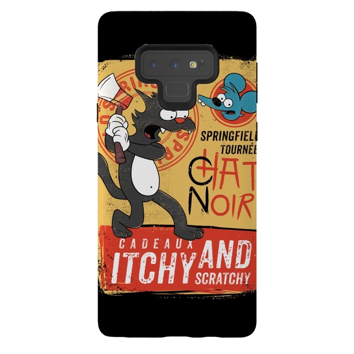 Galaxy Note 9 StrongFit Chat Noir Simpsons by Ilustrata