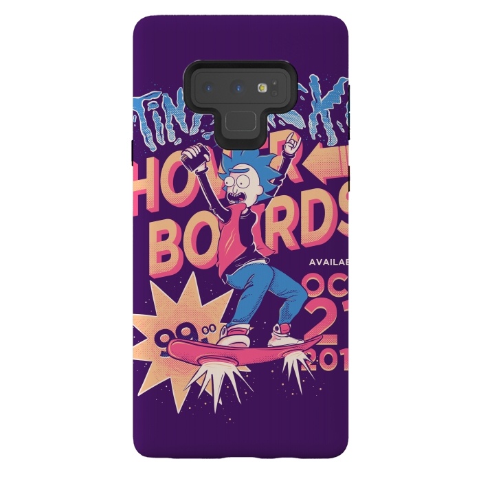 Galaxy Note 9 StrongFit Tiny rick hoverboards by Ilustrata