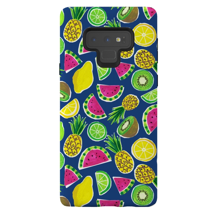 Galaxy Note 9 StrongFit painted fruit salad by Laura Grant