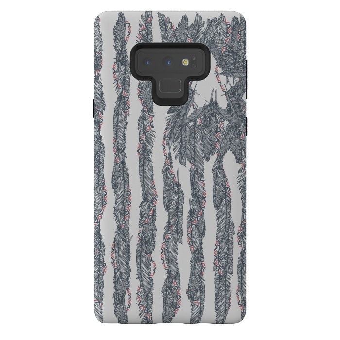 Galaxy Note 9 StrongFit America Feather Flag by Sitchko