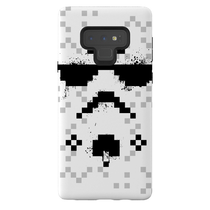 Galaxy Note 9 StrongFit 8-bit Trooper - Black by Sitchko