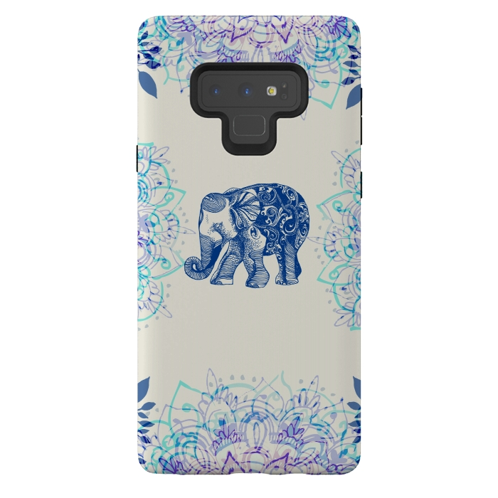 Galaxy Note 9 StrongFit Pretty Little Elephant  by Rose Halsey