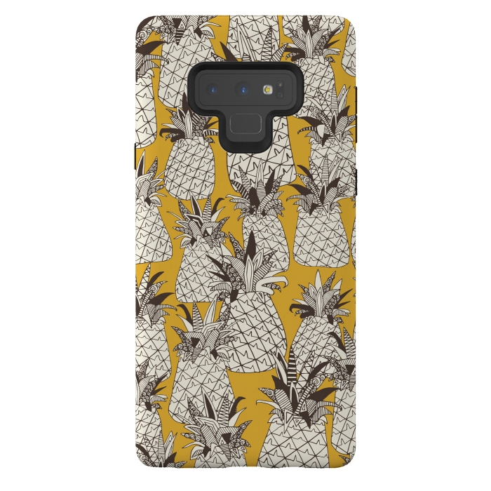 Galaxy Note 9 StrongFit Pineapple Sunshine by Sharon Turner