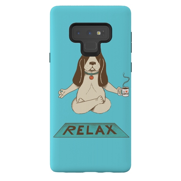 Galaxy Note 9 StrongFit Dog Relax by Coffee Man