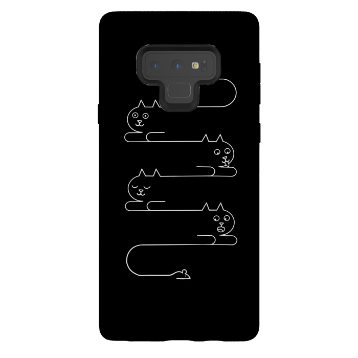 Galaxy Note 9 StrongFit Cats Line by Coffee Man