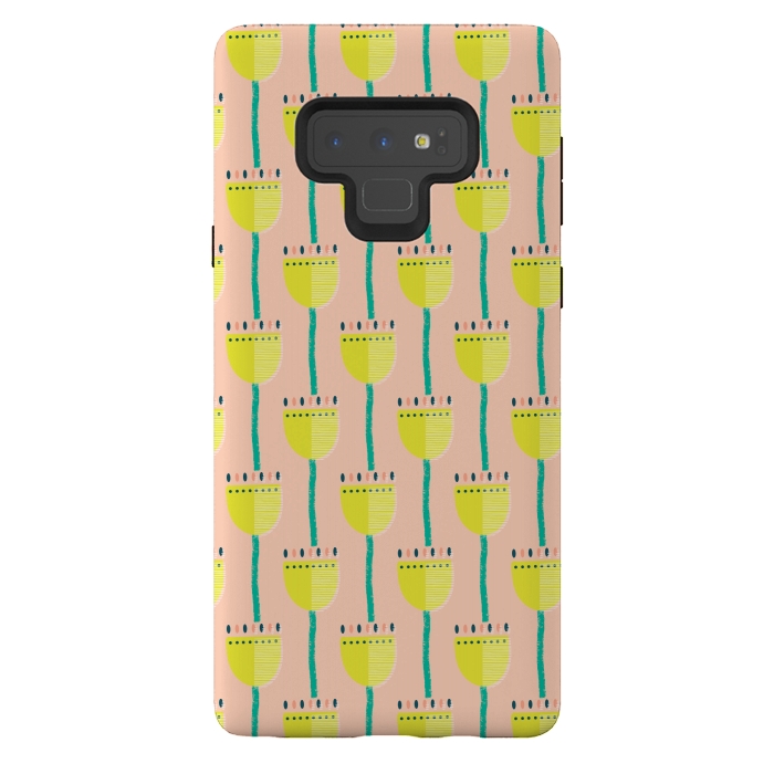 Galaxy Note 9 StrongFit Textural Tulip by Edith May