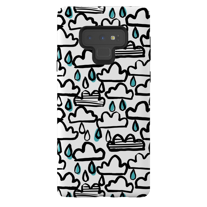 Galaxy Note 9 StrongFit Rain clouds by Laura Grant