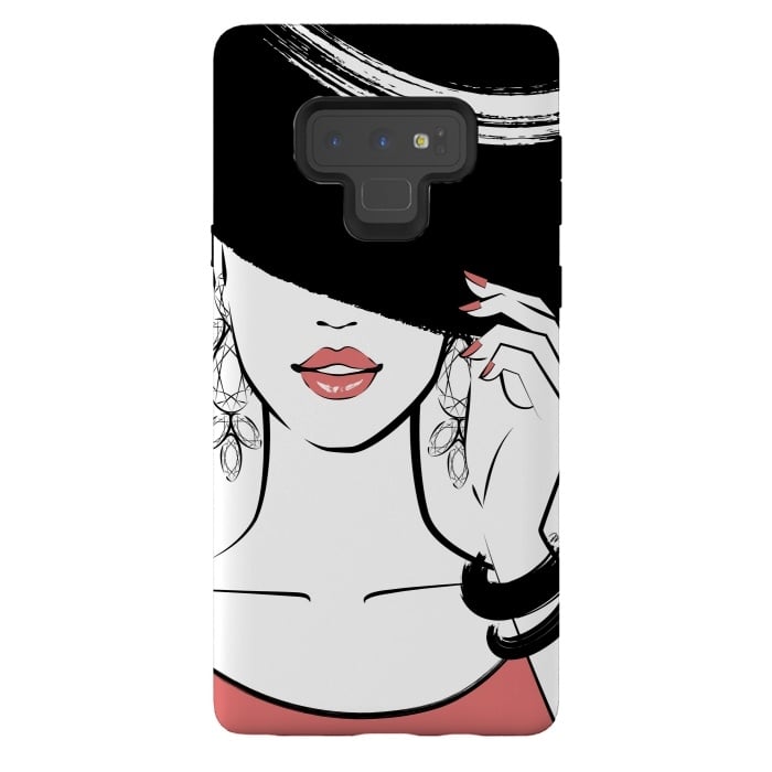 Galaxy Note 9 StrongFit Girl in a Hat by Martina