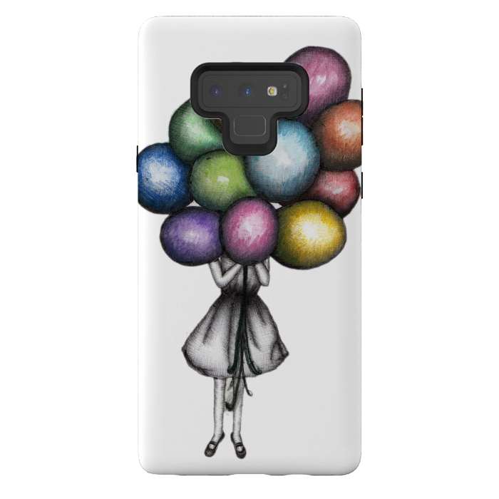 Galaxy Note 9 StrongFit Balloon Girl by ECMazur 
