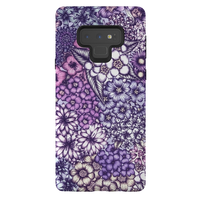 Galaxy Note 9 StrongFit Faded Blossoms by ECMazur 
