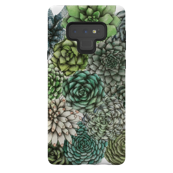 Galaxy Note 9 StrongFit An Assortment of Succulents by ECMazur 