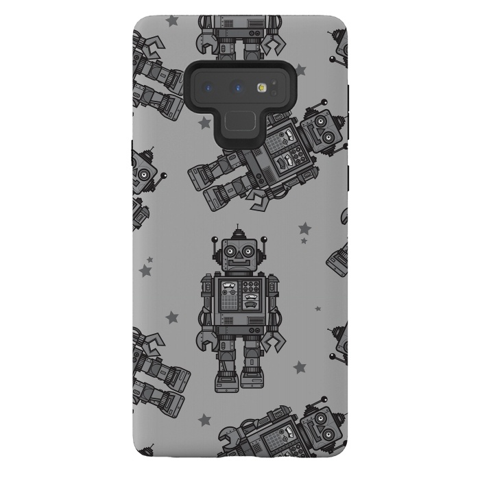 Galaxy Note 9 StrongFit A Vintage Robot Friend Pattern  by Wotto