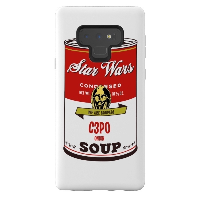 Galaxy Note 9 StrongFit Star Wars Campbells Soup C3PO by Alisterny