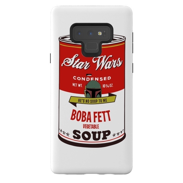 Galaxy Note 9 StrongFit Star Wars Campbells Soup Boba Fett by Alisterny