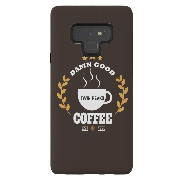 Galaxy Note 9 StrongFit Twin Peaks Damn Good Coffee by Alisterny