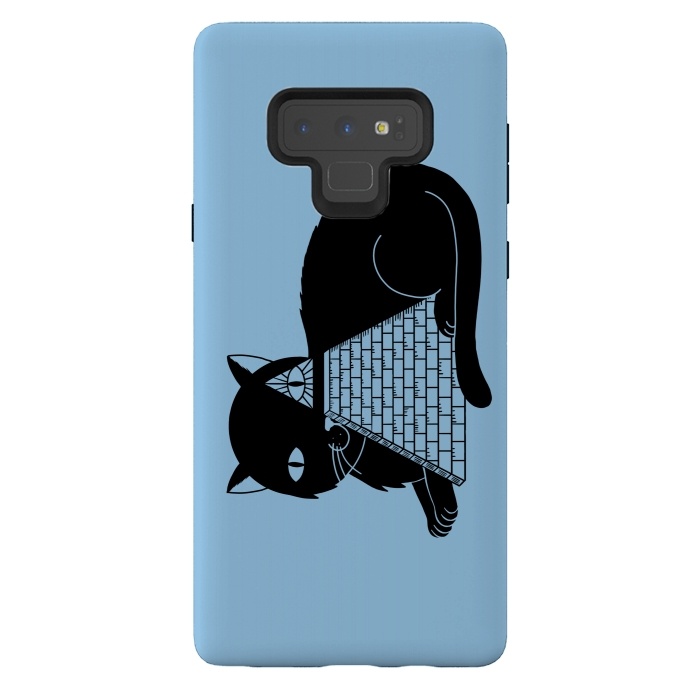 Galaxy Note 9 StrongFit Cat Illuminati Blue by Coffee Man