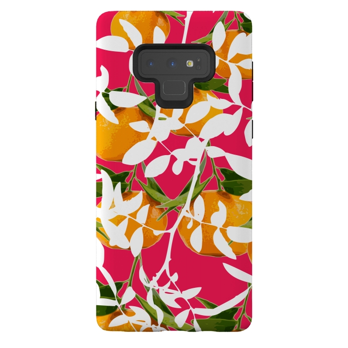 Galaxy Note 9 StrongFit Hiding Mandarins (Pink) by Zala Farah