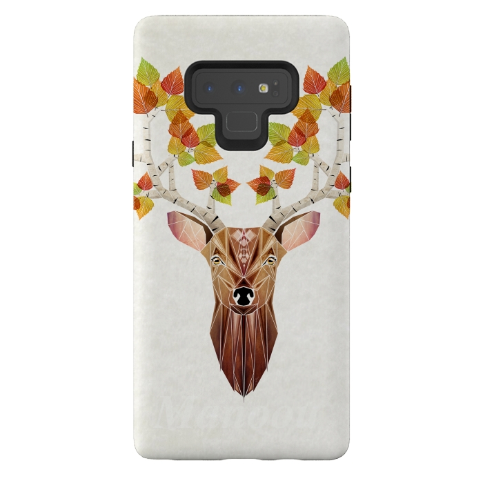 Galaxy Note 9 StrongFit deer autumn by Manoou