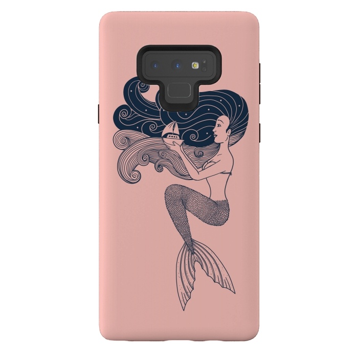 Galaxy Note 9 StrongFit Mermaid Rose by Coffee Man