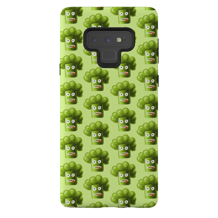 Galaxy Note 9 StrongFit Funny Broccoli Pattern by Boriana Giormova