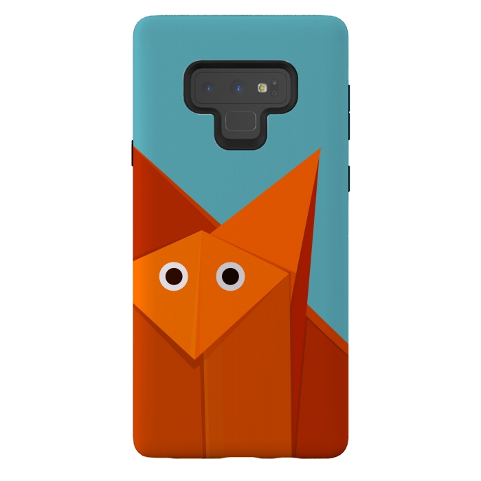 Galaxy Note 9 StrongFit Cute Origami Fox by Boriana Giormova
