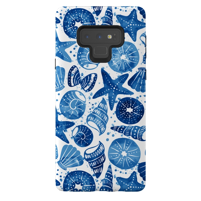Galaxy Note 9 StrongFit sea shells by Laura Grant