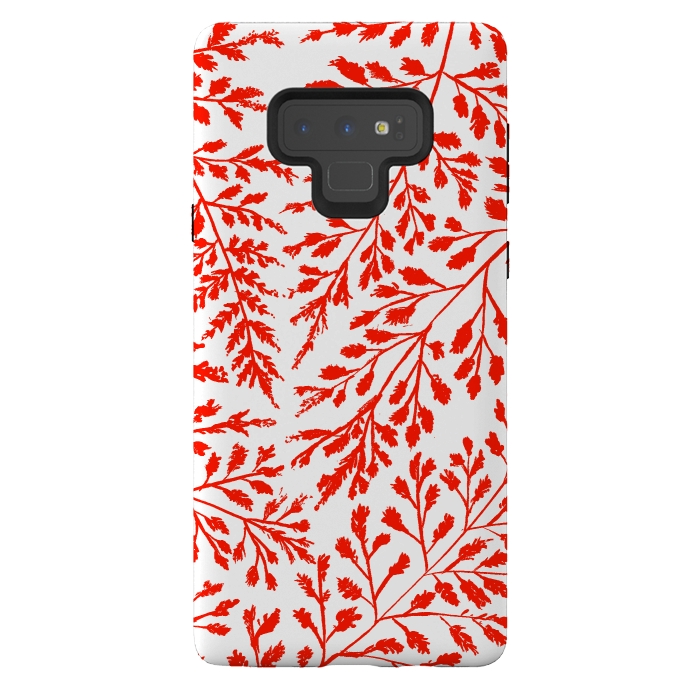Galaxy Note 9 StrongFit Foliage Red by Caitlin Workman