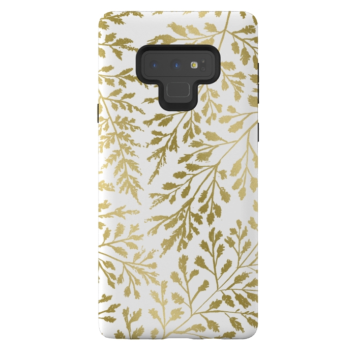 Galaxy Note 9 StrongFit Foliage Gold by Caitlin Workman