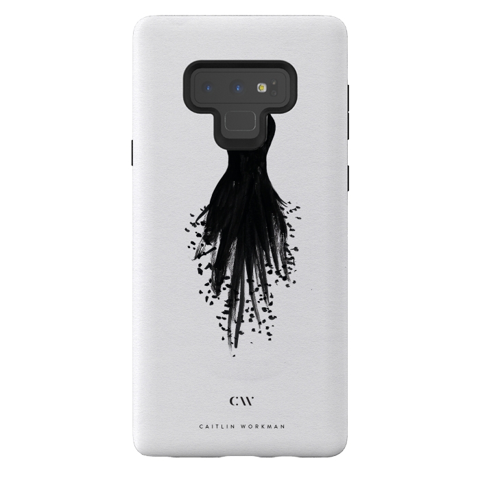 Galaxy Note 9 StrongFit Little Black Fringe Dress by Caitlin Workman