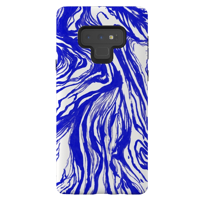 Galaxy Note 9 StrongFit Marble Royal by Caitlin Workman