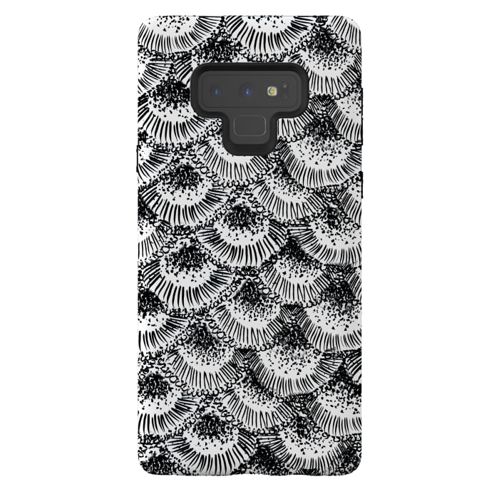 Galaxy Note 9 StrongFit Organic Burst Black by Caitlin Workman