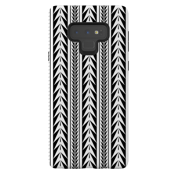 Galaxy Note 9 StrongFit Edgy Black Stripes by Caitlin Workman