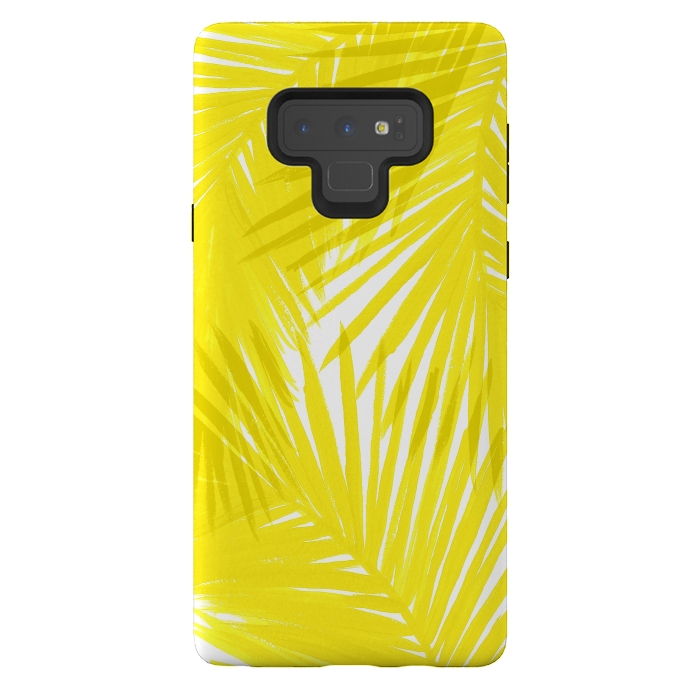 Galaxy Note 9 StrongFit Yellow Palms by Caitlin Workman