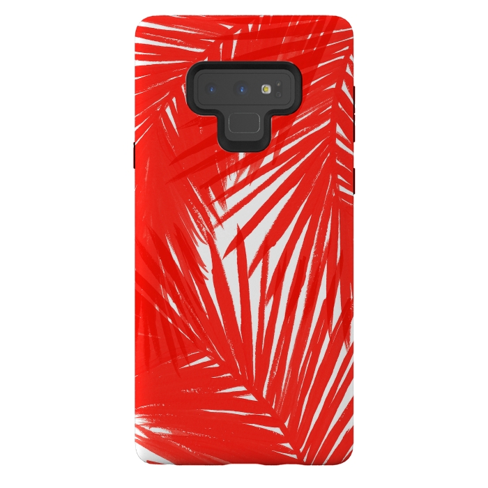 Galaxy Note 9 StrongFit Red Palms by Caitlin Workman