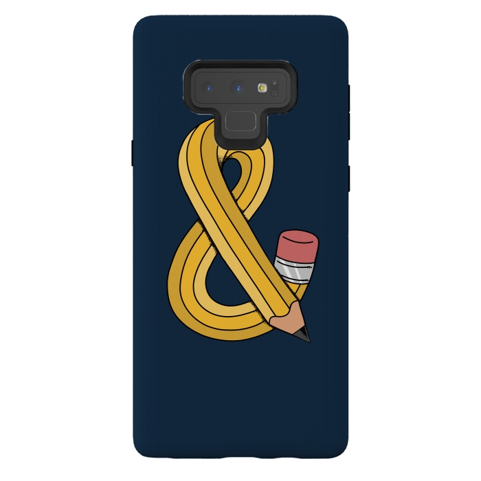 Galaxy Note 9 StrongFit ampersand pencil by Coffee Man