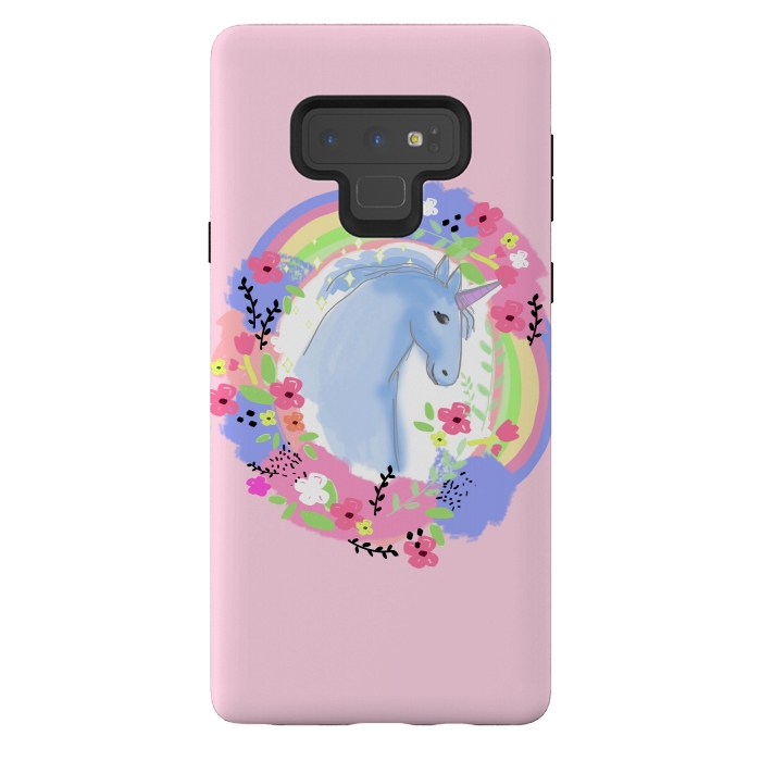 Galaxy Note 9 StrongFit Pink Unicorn by MUKTA LATA BARUA